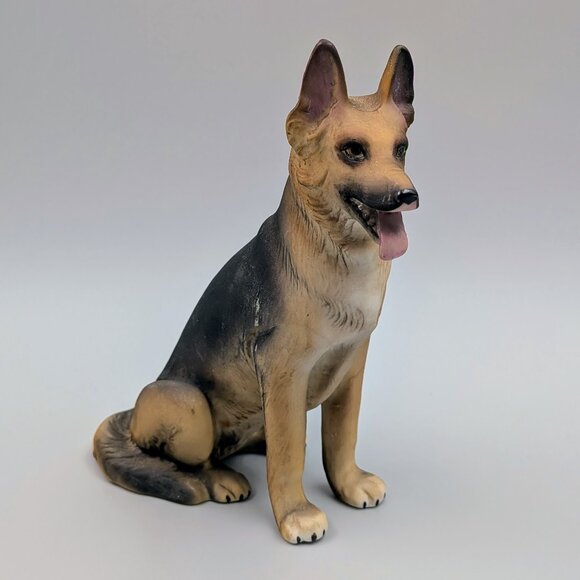 Vintage Aldon Porcelain German Shepherd Figurine: Midcentury Collectible - Picture 1 of 8